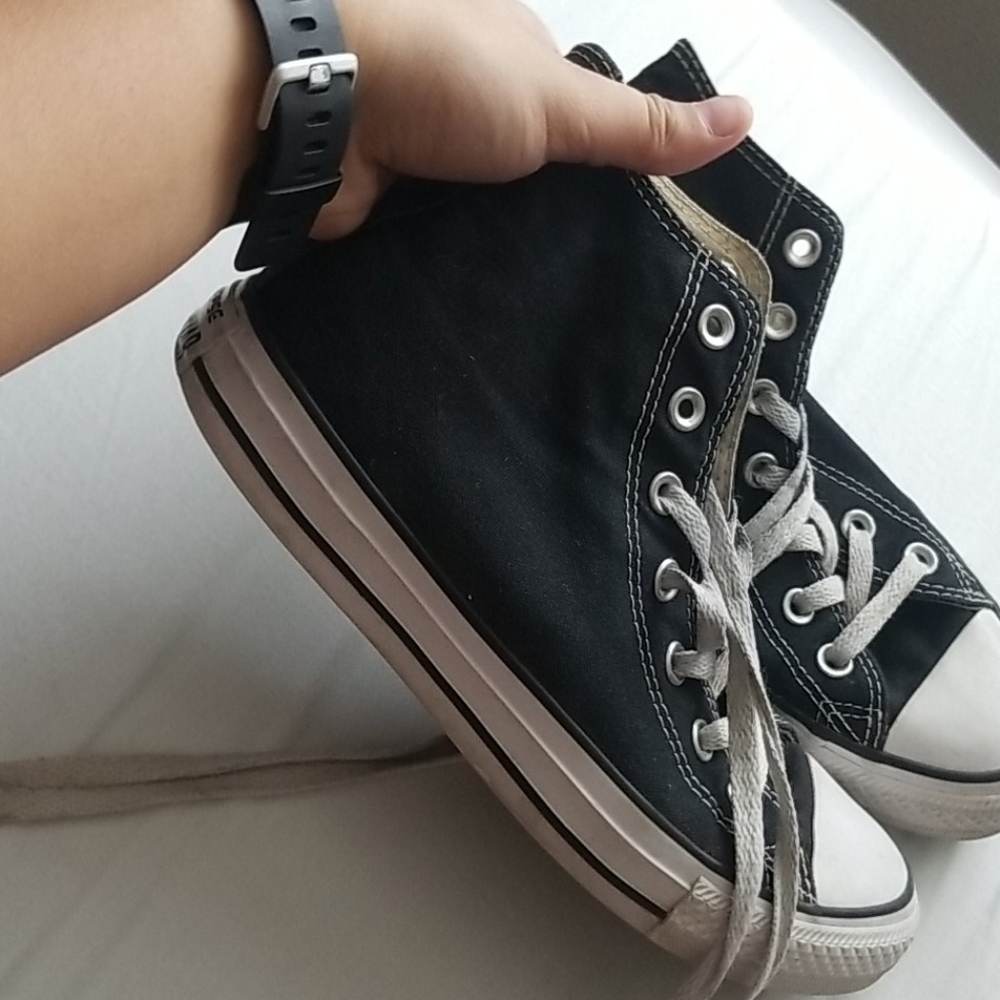 Black high top Converse